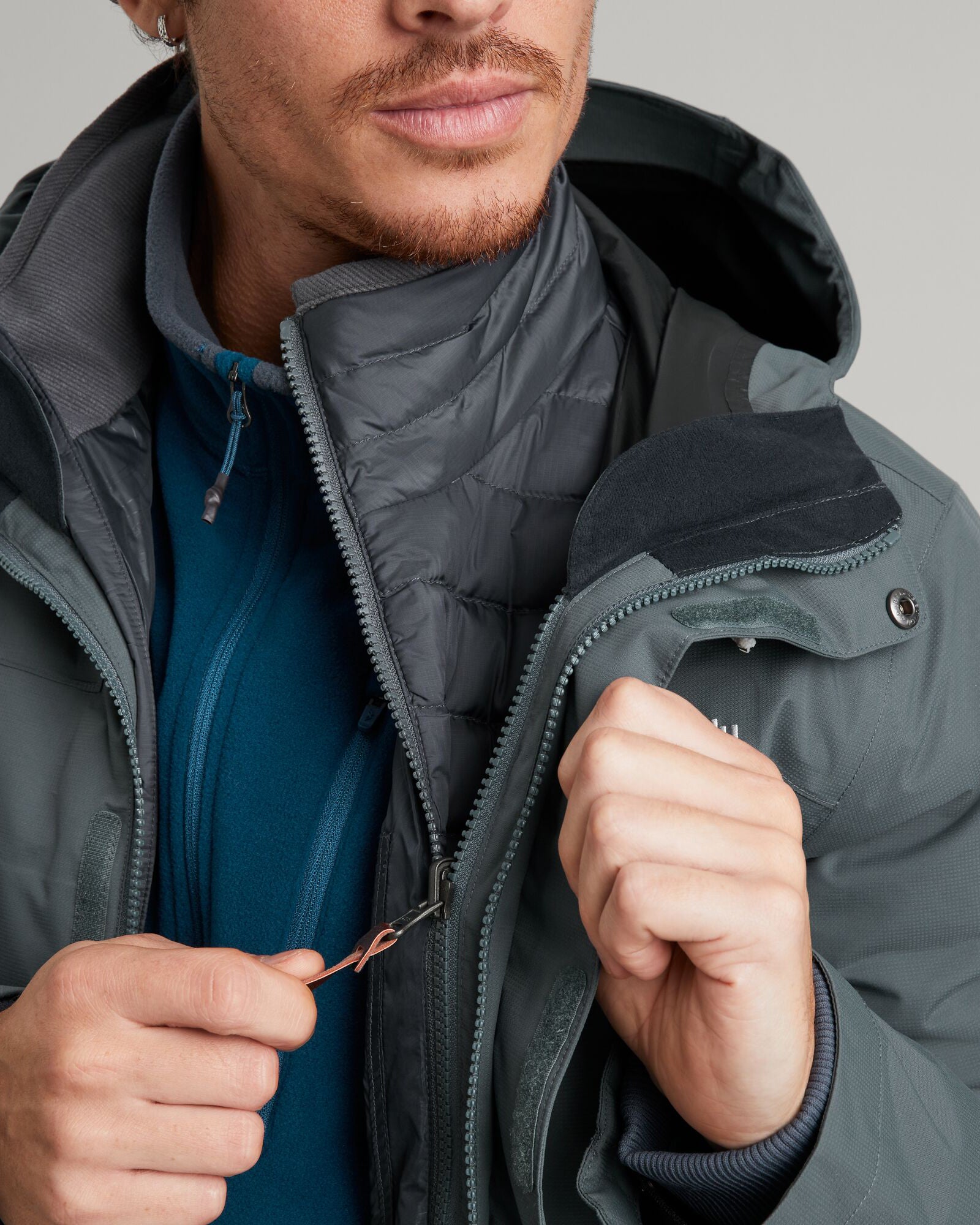 Men's Benmore 5-in-1 Convertible Jacket - Lightweight Waterproof Windproof Winter Coat for Hiking, Camping & Outdoor Activities