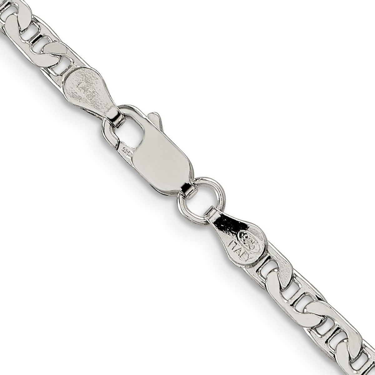 925 Sterling Silver Nautical Anchor Chain Necklace for Women & Men - Adjustable Lengths 16-30 Inches | Perfect for Gifts, Casual Wear & Beach Outfits