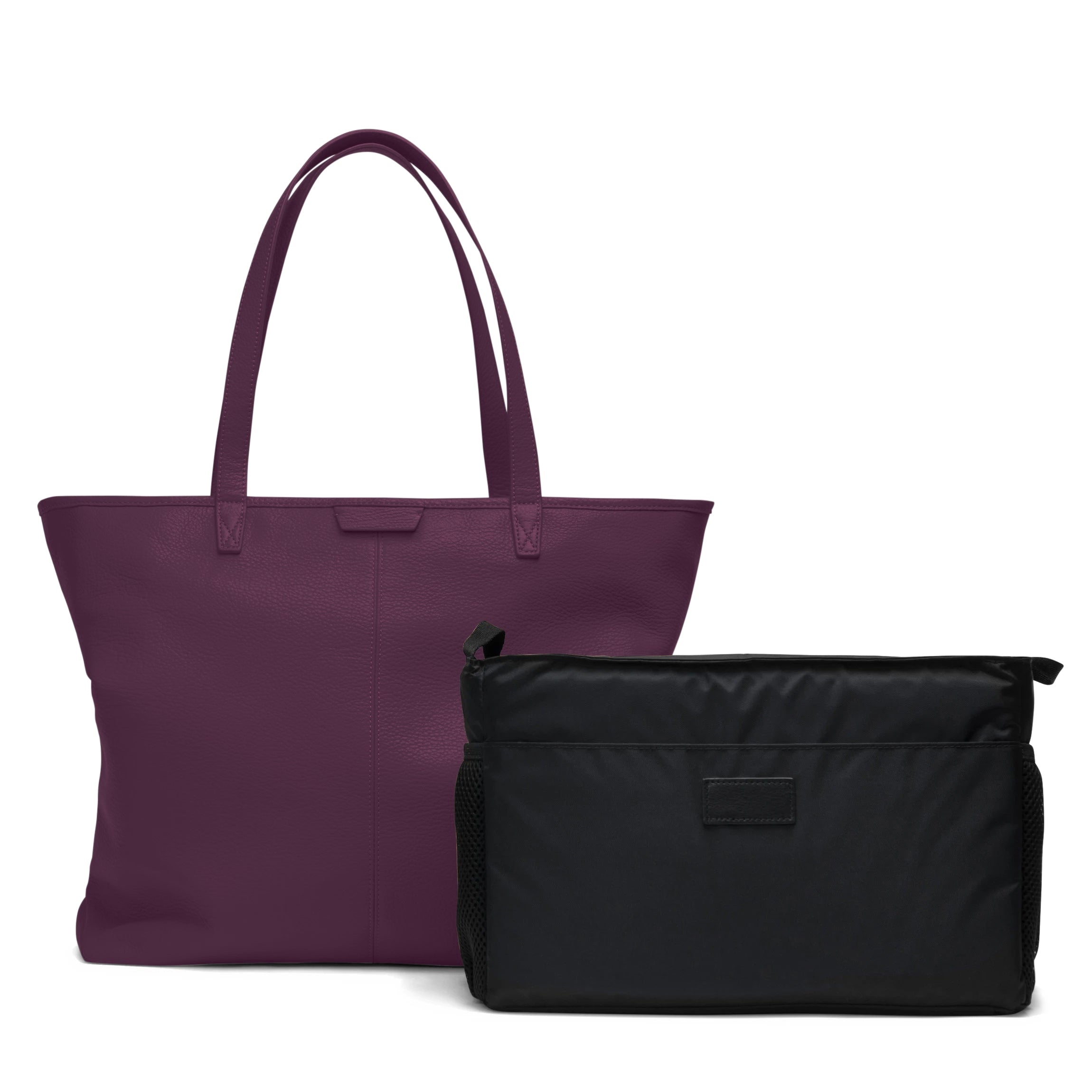 Waterproof Zippered Downtown Diaper Bag for Women & Men - Large Capacity Deep Plum Baby Bag - Perfect for Travel, Shopping & Daily Use with Baby