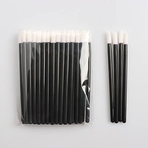 200Pcs Disposable Lip Makeup Brushes - Soft Lipstick & Lip Gloss Applicator Wands - Professional Beauty Tools for Salon & Home Use (Black Handle) - Perfect for Makeup Artists, DIY Beauty & Cosmetic Sampling