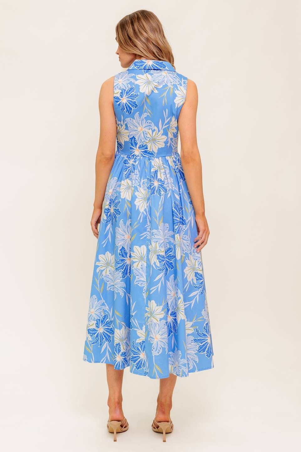 BEATRICE MIDI DRESS in Powder Blue - Elegant Flowy Summer Dress for Women, Perfect for Weddings, Parties & Beach Vacations