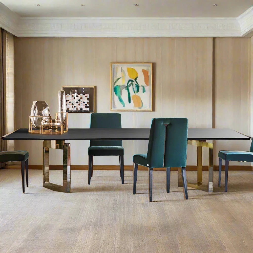Elegant Luxury Dining Table - Modern Solid Wood Kitchen Table for 6 - Perfect for Family Dinners & Entertaining Guests