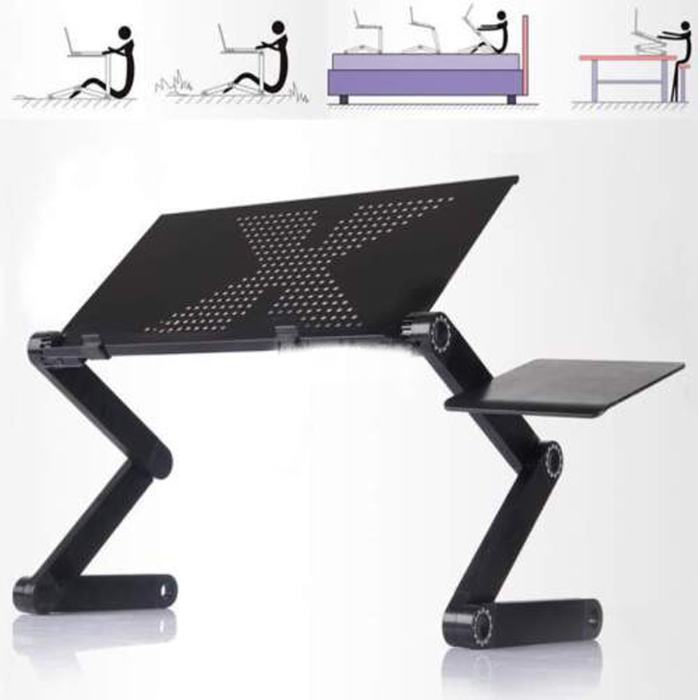 Adjustable Folding Laptop Stand - 360° Desk Tray for Work & Study