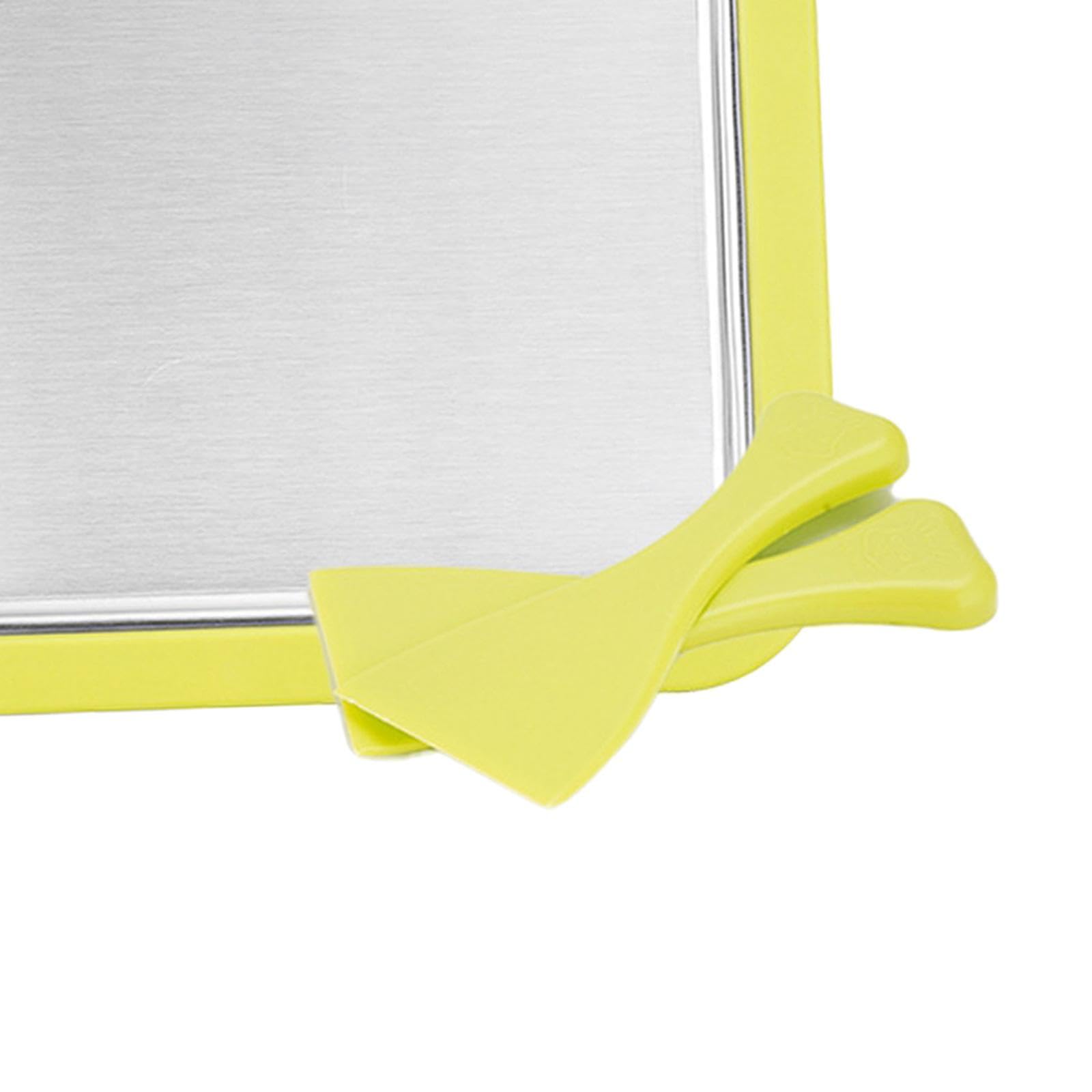 DIY Ice Cream Maker Roller Pan with 2 Scrapers - Fun Parent-Child Activity Kit for Homemade Frozen Treats | Durable Freezer Pan for Yogurt & Desserts | Yellow Kitchenware for Family Bonding & Summer Fun