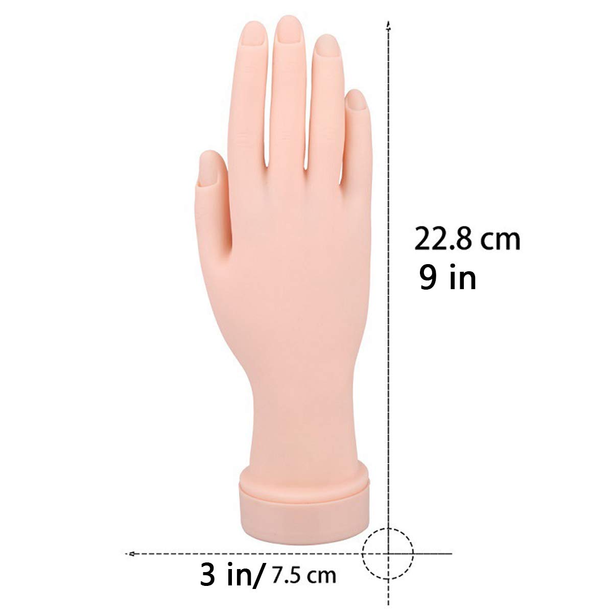 Acrylic Nails Practice Hand - Flexible Bendable Mannequin Hand for Nail Art Training, Perfect for Beginners & Professionals | Salon, Home Practice & Nail Technician Training Tool