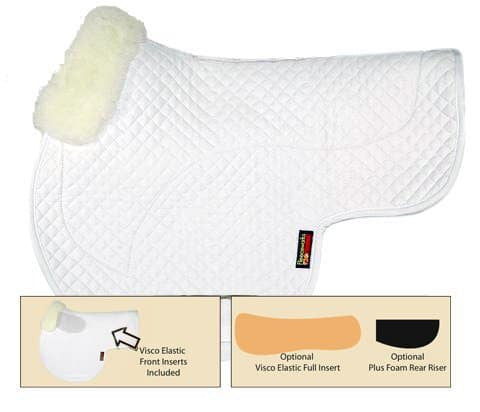 Premium Sheepskin Quilted Cross Country Squarepad with Perfect Balance Technology - Ideal for Equestrian Training, Horseback Riding & Stable Comfort