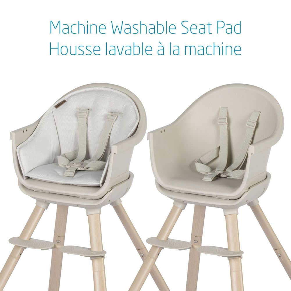 Maxi Cosi MOA High Chair - Classic Oat Baby Feeding Chair with Adjustable Height & Recline | Perfect for Dining, Weaning & Playtime