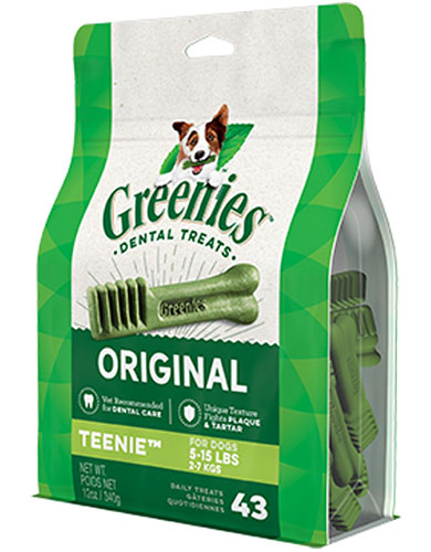 Greenies Teenie Dental Dog Treats for Small Dogs - Natural Teeth Cleaning Chews (2 Sizes) - Freshens Breath & Reduces Plaque for Puppies & Small Breeds - Perfect for Daily Oral Care & Training Rewards