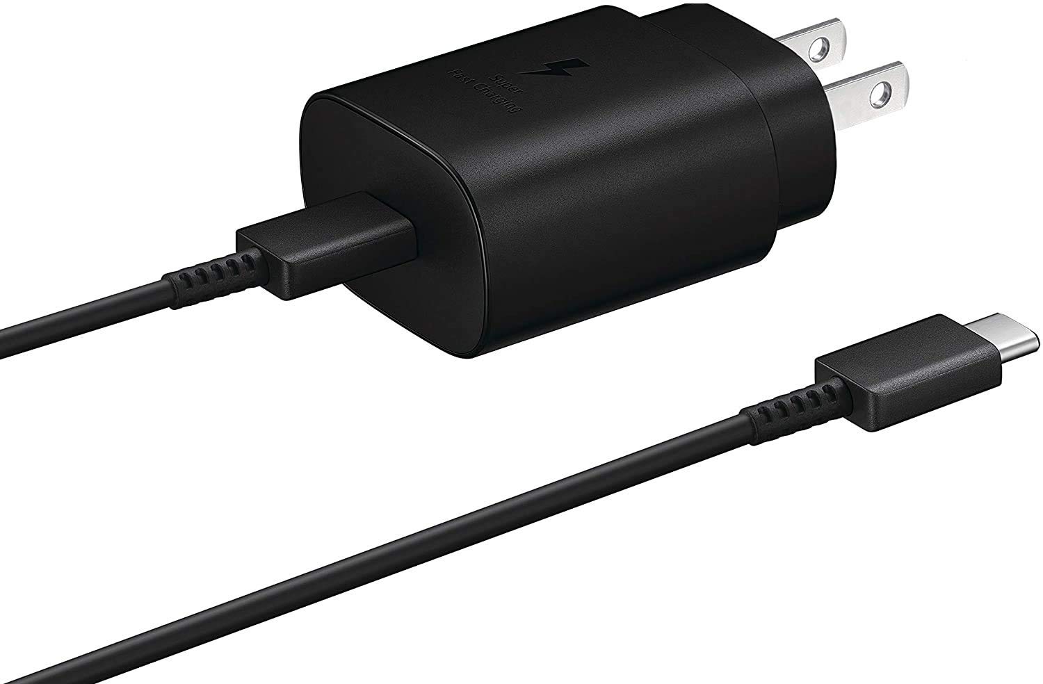 25W PD Fast USB C Wall Charger with 3ft Type C Cable - Compatible with ZTE Max XL & Other USB-C Devices | Quick Charge for Phones, Tablets & Laptops | US Version with Warranty (Black) - Perfect for Home, Office & Travel Charging
