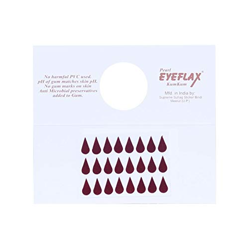 Premium Pearl Eyeflax Kumkum Bindi - Deep Maroon Tilak Box with 15 Flaps (DMT3) for Hindu Puja, Wedding & Festival Makeup | Traditional Indian Forehead Decoration