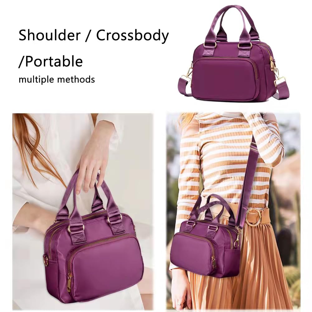 Waterproof Nylon Shoulder Handbags for Women - Lightweight Crossbody Bags with Multiple Pockets | Perfect for Travel, Work & Everyday Use