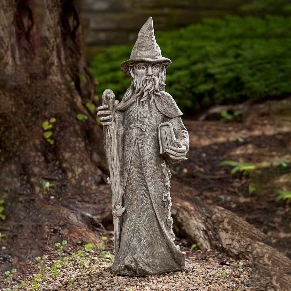 Campania International Merlin Statue - Handcrafted Wizard Figurine for Home & Garden Decor | Perfect for Fantasy Lovers, Medieval Theme Decor, and Gift Giving