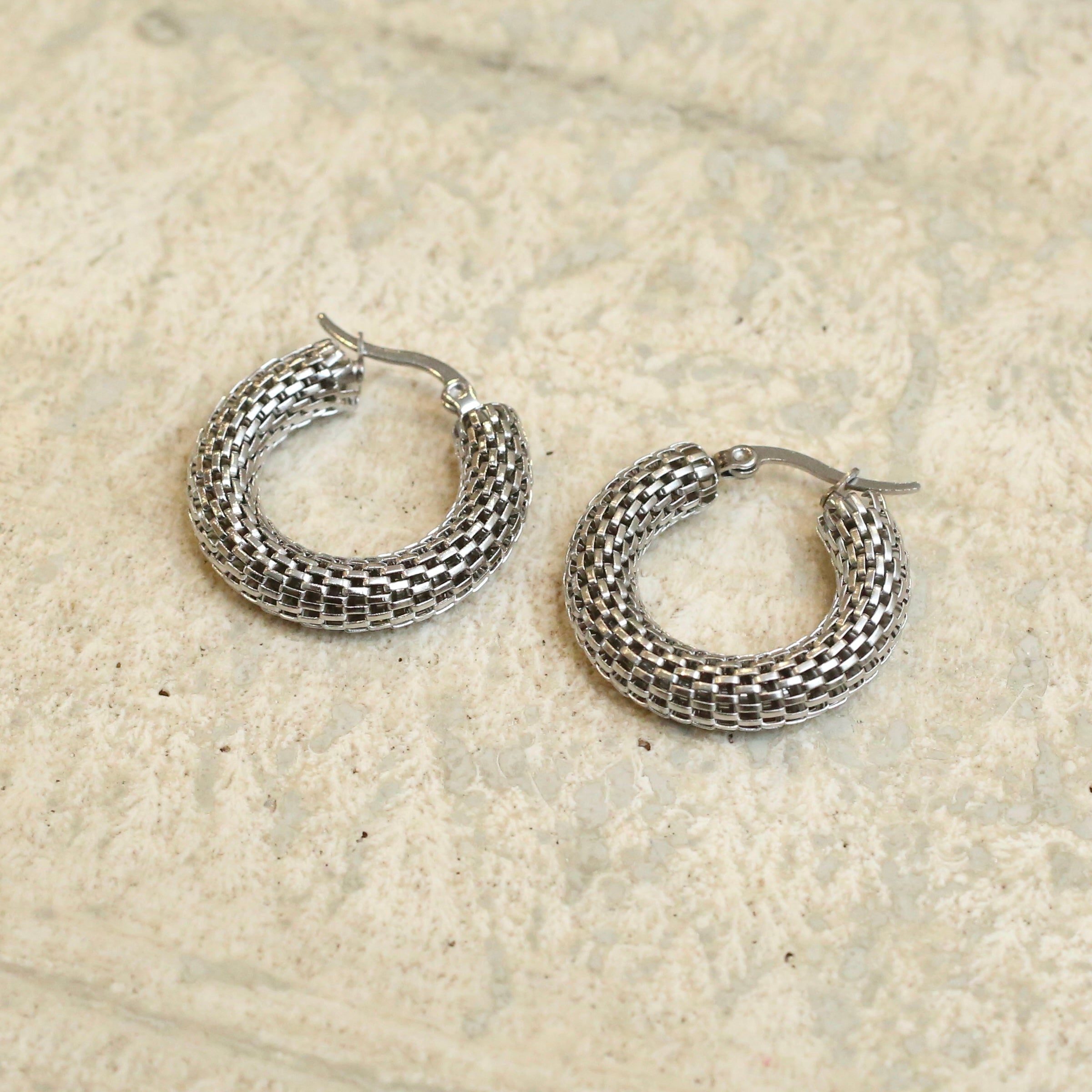 Disco Tube Hoop Earrings for Women - 90s Retro Party Jewelry - Gold & Silver Statement Earrings for Night Out, Club, Festival & Costume Party