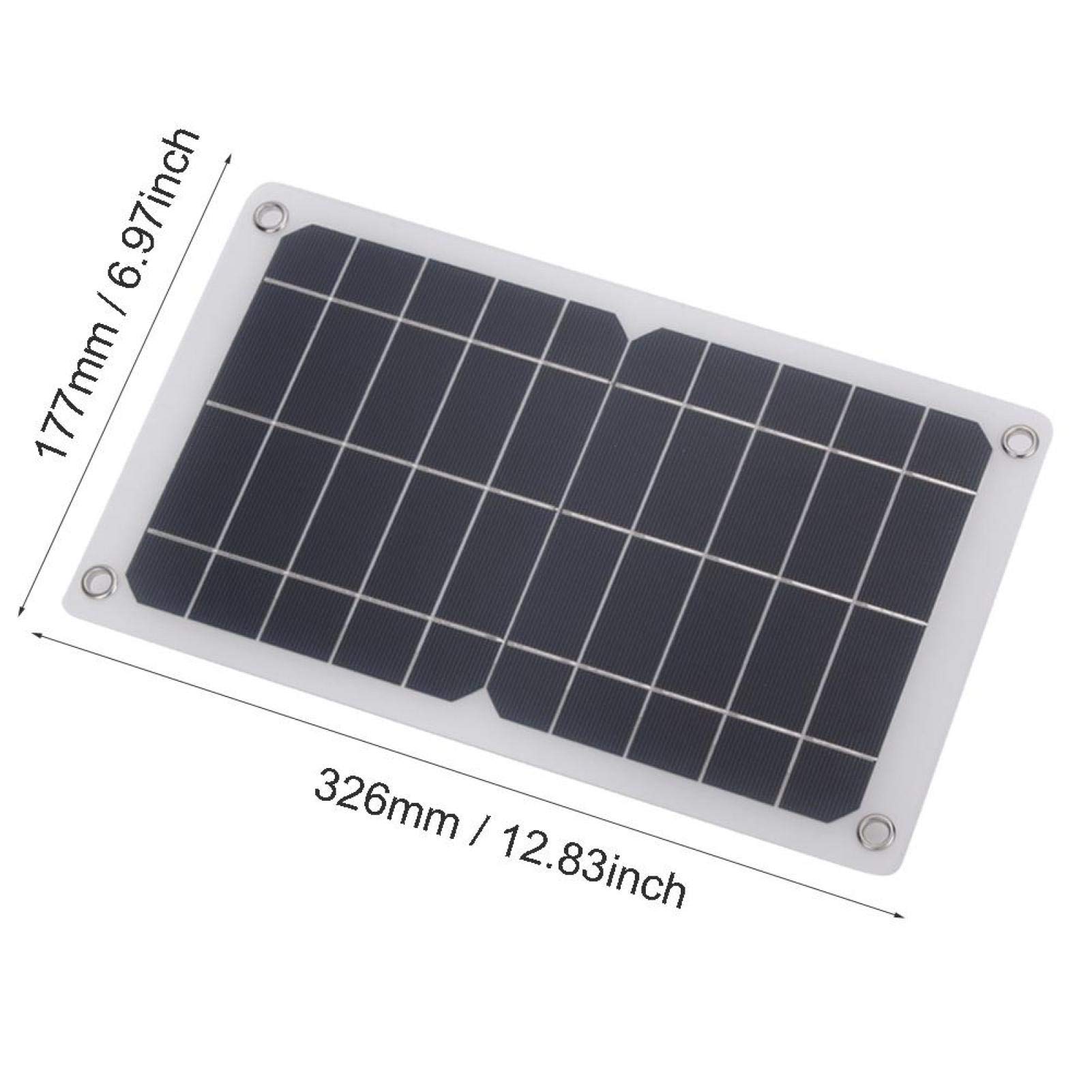 EVTSCAN 7.5W 5V Monocrystalline Solar Panel Charger - Portable Solar Power Bank for Outdoor Camping, Hiking, Emergency Power Supply & USB Device Charging