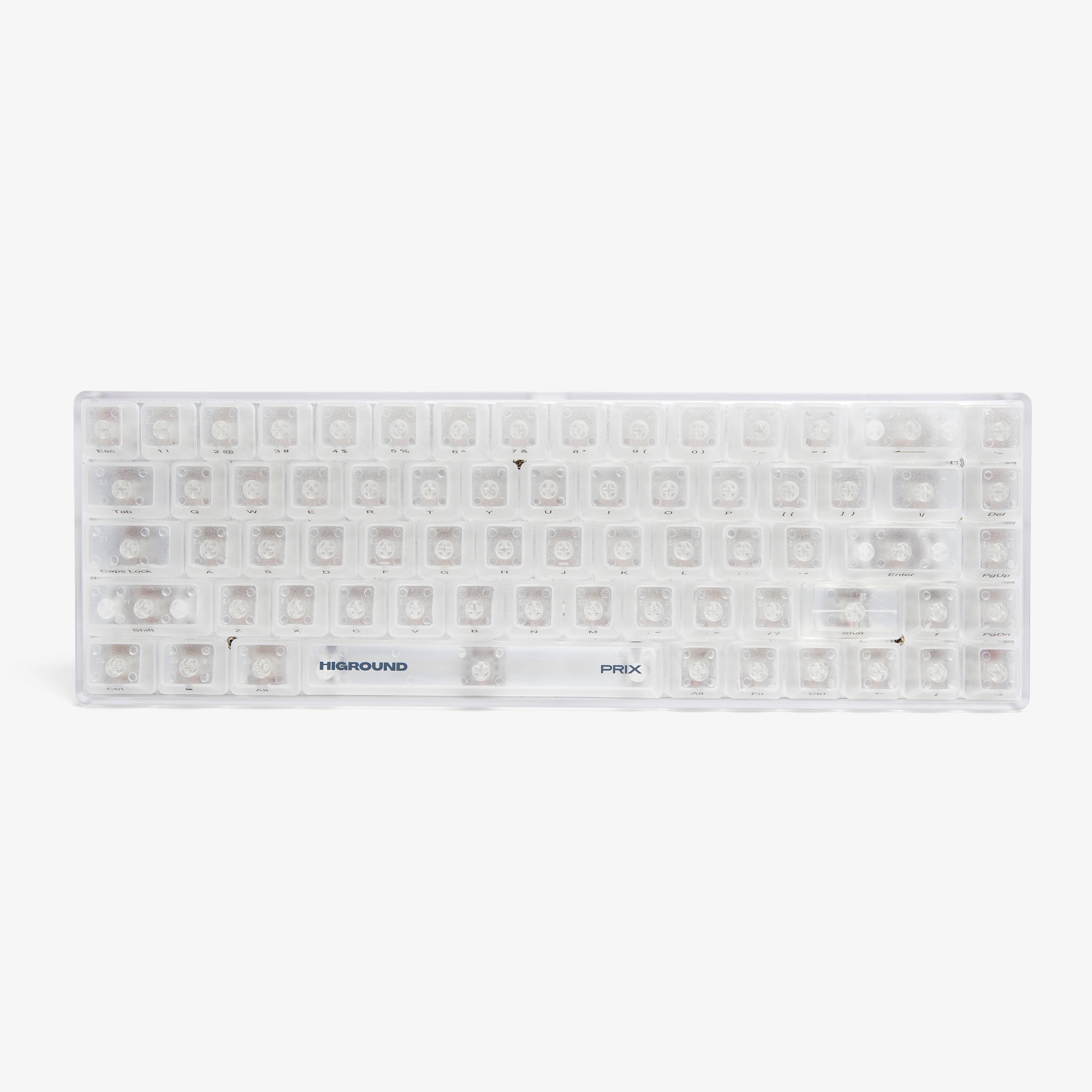 PRIX x Higround Silent Crystal Mechanical Keyboard - Ultra Quiet Gaming & Office Keyboard with RGB Backlight - Perfect for Esports, Typing & Work from Home