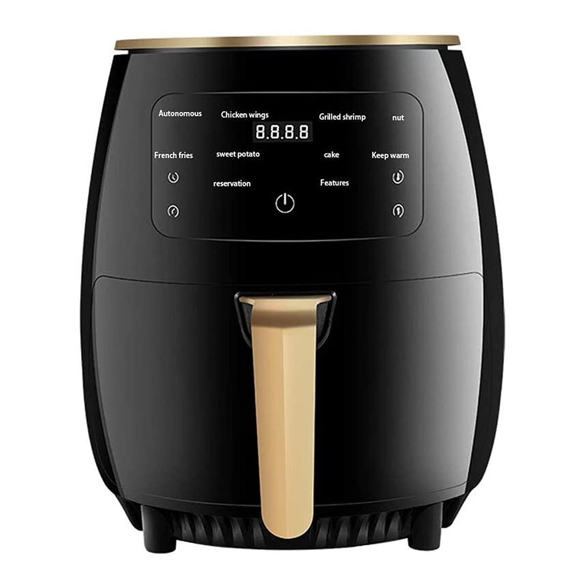 4.5L Air Fryer with LCD Touch Screen - Healthy Oil Free Electric Fryer Oven for Baking Chicken, Pizza, Fries & Bread - Multi-Function Smart Home Appliance (Green) - Perfect for Family Cooking & Quick Meals