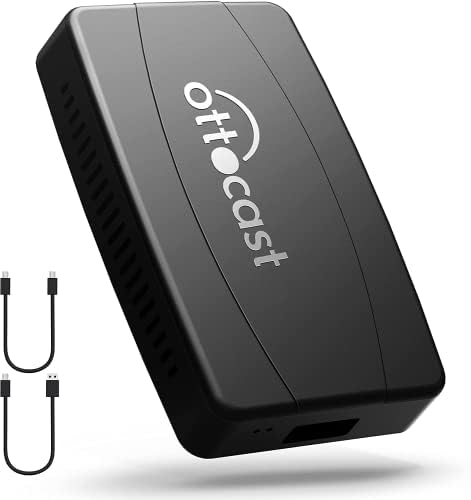 OTTOCAST Wireless Android Auto & Apple CarPlay 2-in-1 Adapter for Cars (2016-2022 Models) - Plug & Play, No Delay, Online Updates - Perfect for Hands-Free Navigation, Music Streaming & Safer Driving