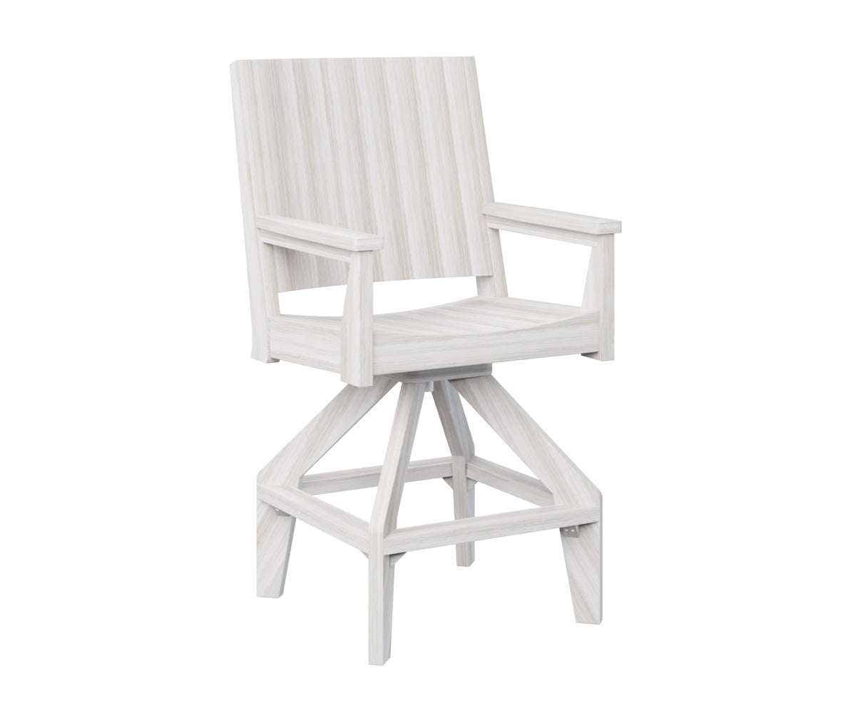 Berlin Gardens Mayhew Chat Swivel Bar Chair - Adjustable Height Counter Stool for Kitchen Island, Breakfast Nook & Home Bar - Comfortable Modern Swivel Seat with Back Support