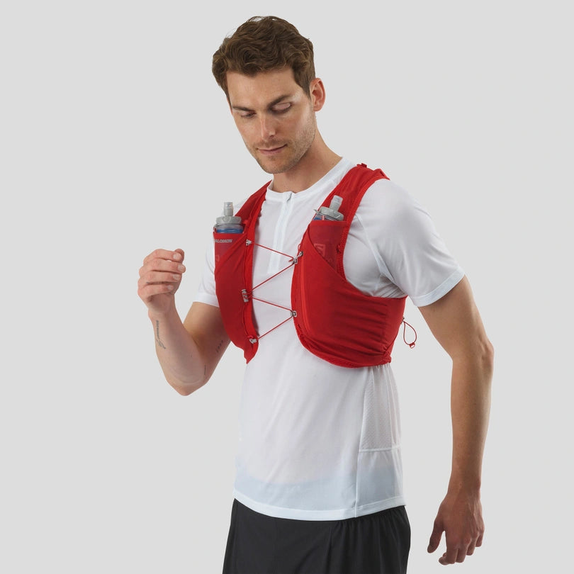 Adv Skin 5 Hydration Pack with Included Flasks - Unisex Running Vest for Trail Runners & Outdoor Enthusiasts - Perfect for Hiking, Marathon Training and Adventure Sports