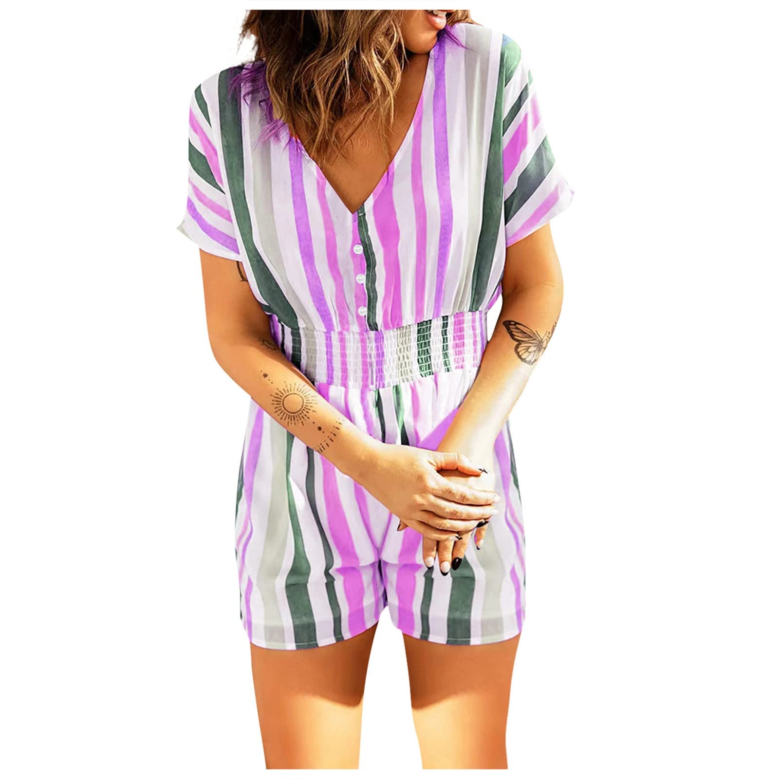Women's 2-Piece Floral Crop Top & High Waist Bodycon Pants Set - Casual Loose Fit Jumpsuit Outfit for Summer, Date Night & Streetwear Fashion