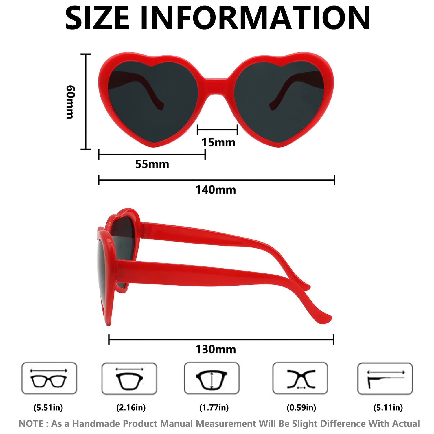 Heart Shaped Sunglasses for Women - Trendy Retro Heart Glasses with UV Protection, Cute Valentine's Day Gift for Girlfriend, Taylor Swift Inspired Cupid Party Accessories | Perfect for Beach, Festival, and Date Night Outfits