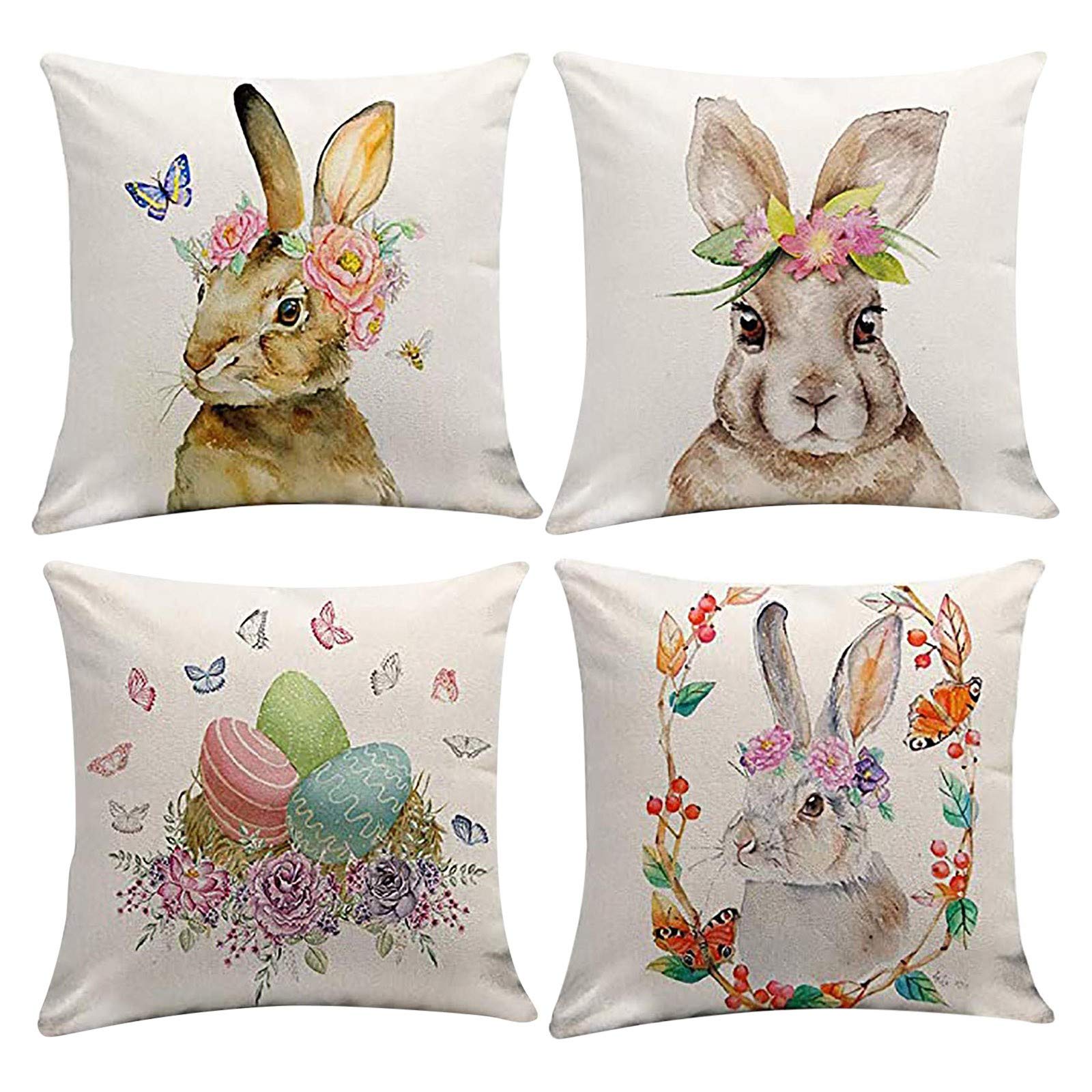 Easter Themed Satin Pillowcase - Soft & Comfortable Throw Pillow Cover for Home Decor, Family & Kids - Perfect for Holiday Decorations, Sofa, Bed & Couch