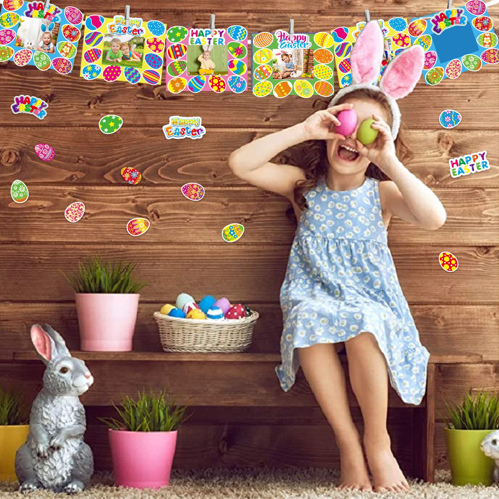 24-Pack Easter Kids' Craft Kits - DIY Picture Frame Art Activities for Spring Classroom, Homeschool & Party Decorations | Easter Party Favors, Bulletin Board & Home Decor Crafts