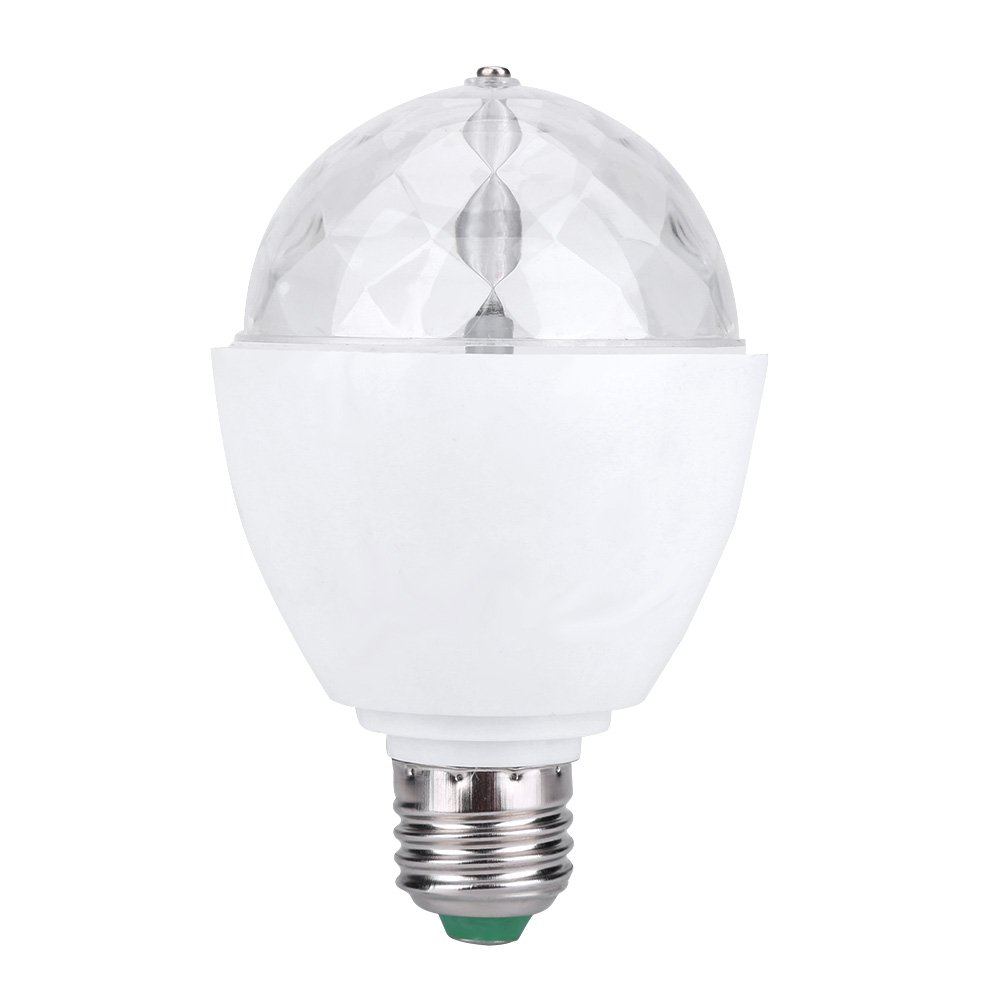 3W E27 Rotating LED RGB Party Light Bulb - DJ Disco Stage Strobe Lamp for KTV, Home & Nightclub Lighting | Perfect for Dance Parties, Stage Shows & Home Decor
