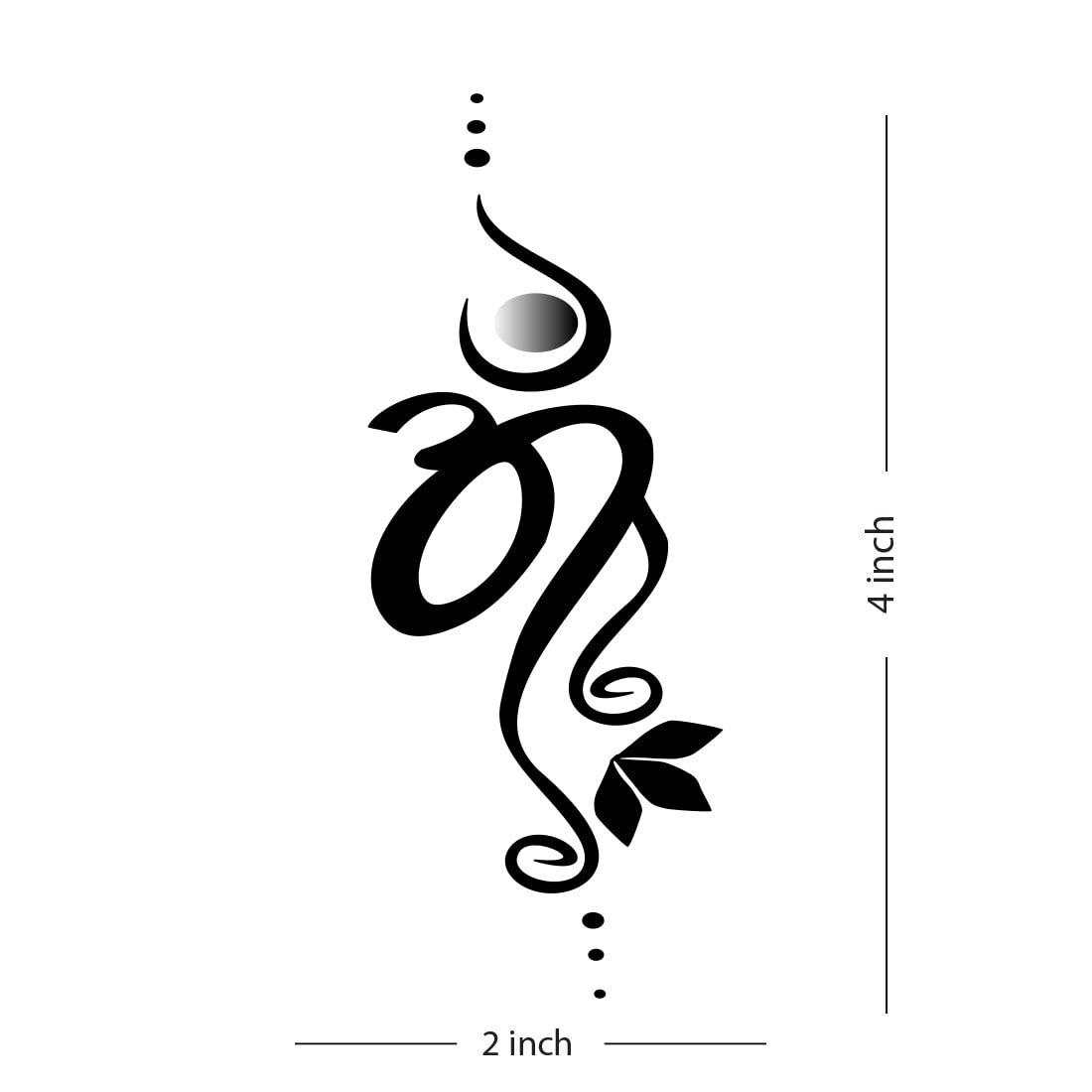 Om Symbol Temporary Tattoo - Waterproof Fake Body Art for Men & Women - Spiritual Yoga Meditation Tattoos for Festivals, Parties & Self-Expression