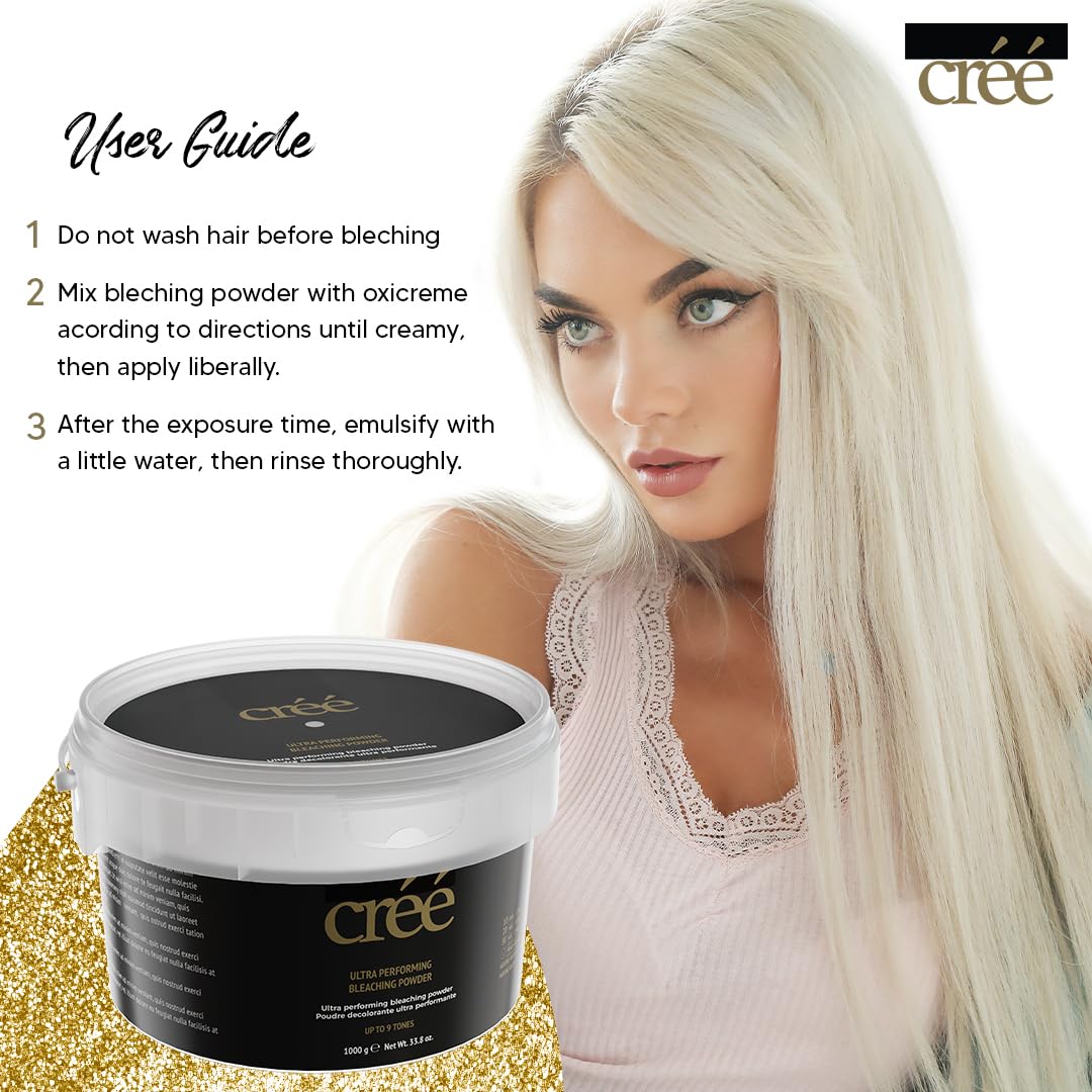 Cree Professional Ultra Performing Teeth Whitening Powder (1000g) - Brighten Your Smile for Special Occasions & Daily Confidence