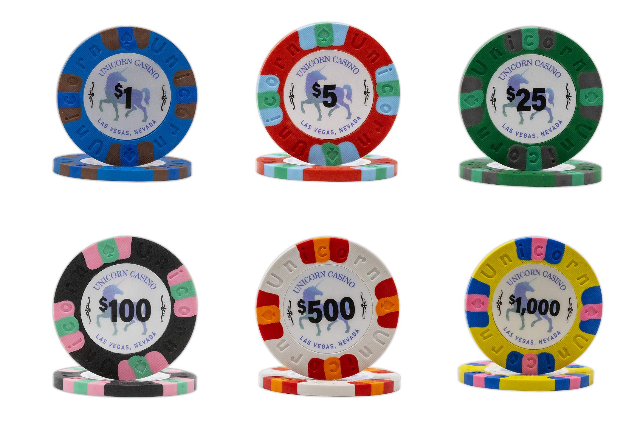 Premium DA VINCI Unicorn 500-Piece Casino Poker Chip Set - 9g Weighted Clay Chips, Black ABS Case, 2 Plastic Card Decks, Dealer Buttons & Cut Cards - Perfect for Home Poker Games, Casino Nights & Poker Tournaments