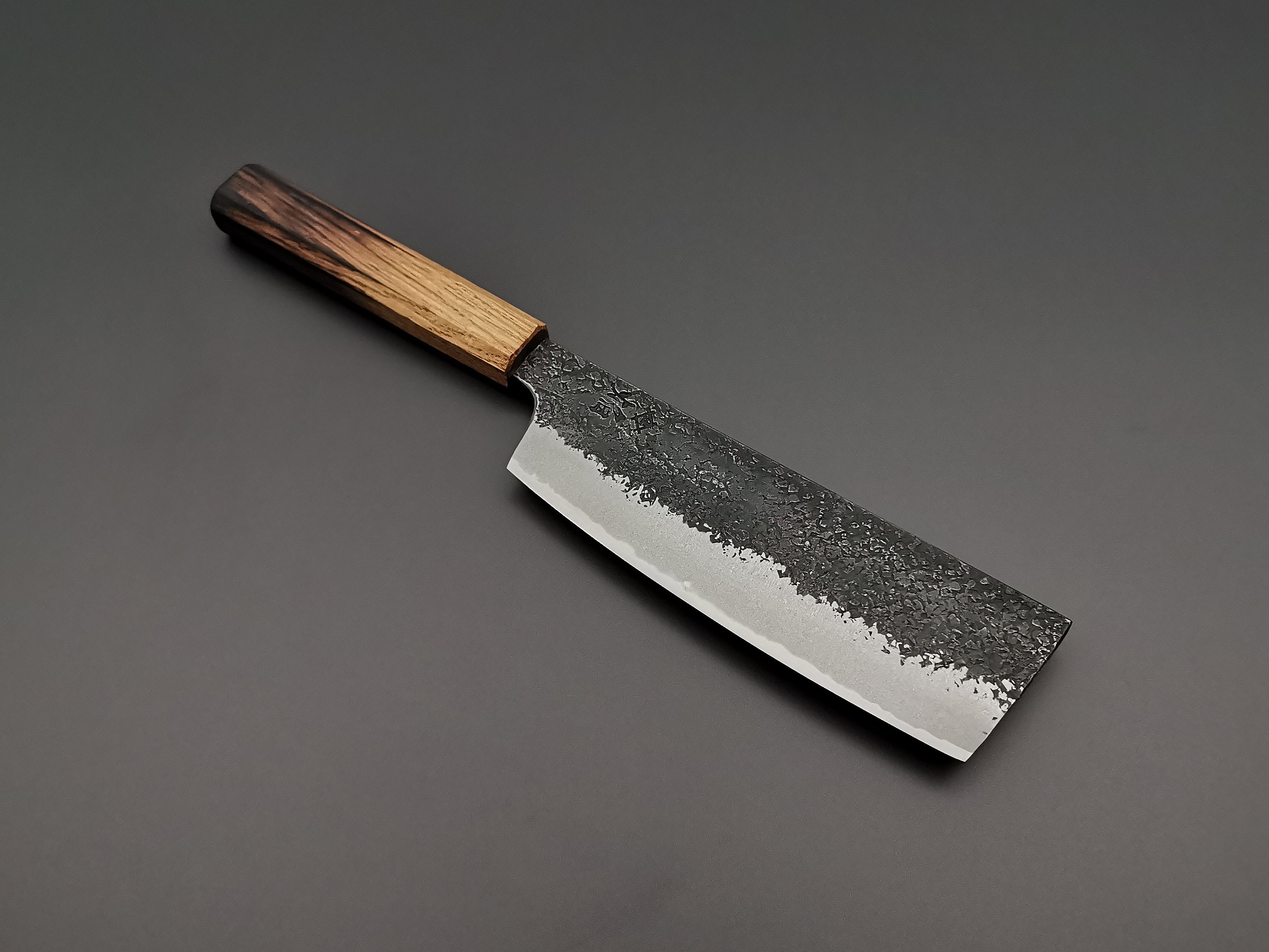 Premium Itsuo Doi Homura Guren Blue #2 Nakiri Knife - Japanese High-Carbon Steel Kitchen Knife for Professional Chefs & Home Cooking - Perfect for Slicing Vegetables, Herbs & Sushi Ingredients