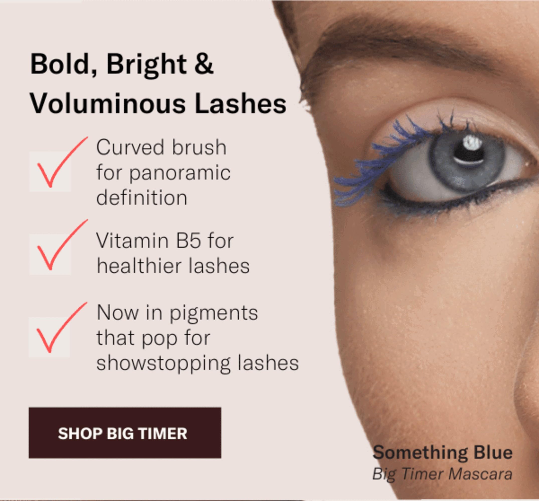 The Lip Bar Big Timer Volumizing Mascara - Lengthening & Nourishing Mascara for Dramatic Lashes | Best of Beauty Award Winner | Black | Perfect for Date Night & Special Occasions