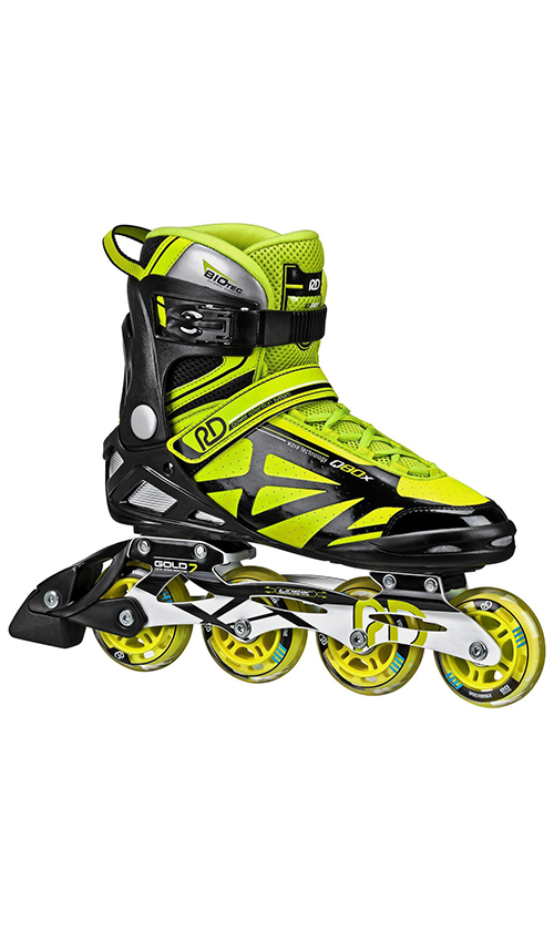 RDS Aerio Q80x Men's Inline Skates - Black/Yellow | High-Performance Rollerblades for Fitness, Urban Skating & Outdoor Sports
