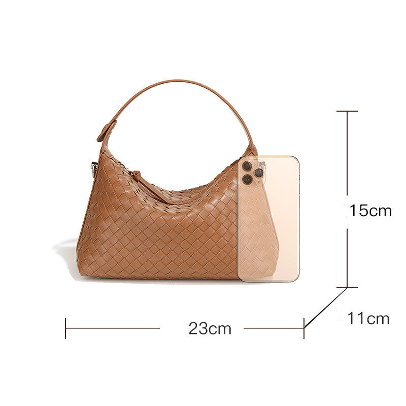 Stylish Woven Everyday Tote Bag for Women - Lightweight & Durable Handbag for Work, Shopping & Beach Outings