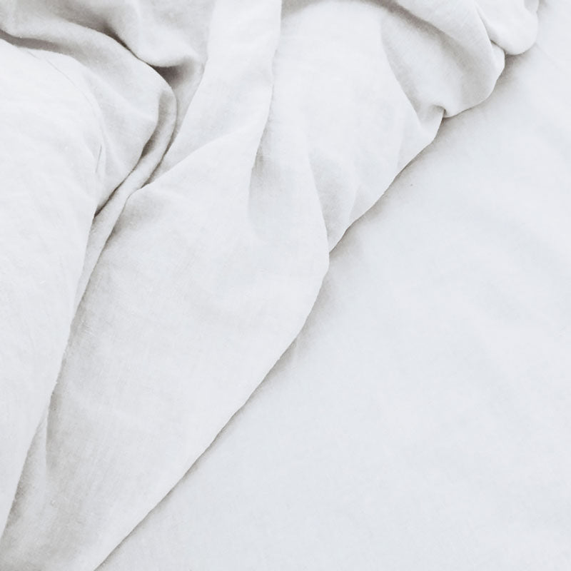 Premium 100% Linen Sheet Set - Breathable & Soft White Bedding for Queen Size Bed | Ideal for Hot Sleepers & All-Season Comfort