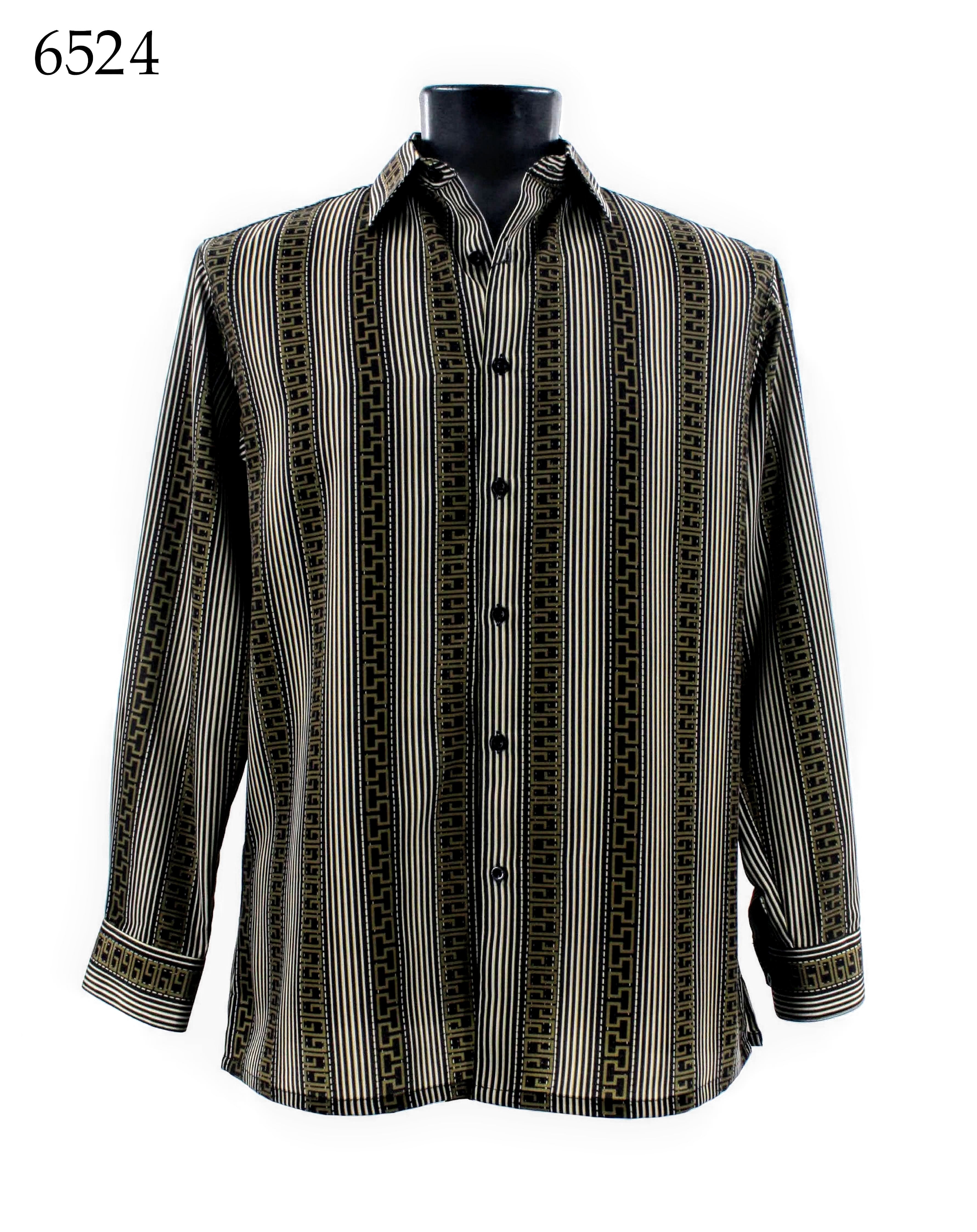 Bassiri Men's Long Sleeve Casual Shirt 6524 - Comfortable Button Down Shirt for Work, Office, and Everyday Wear