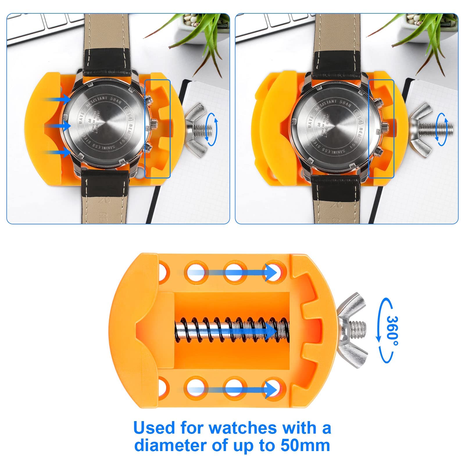 JOREST Watch Battery Tool Kit - Watch Wrench & Back Remover for Grooved Watches | DIY Watch Repair