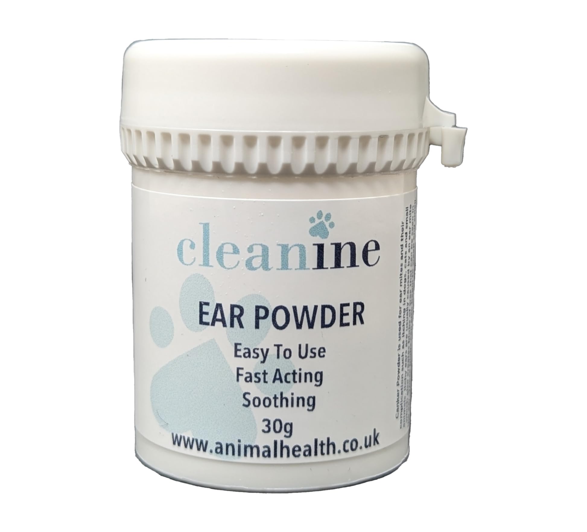 Cleanine Ear Mite Powder for Dogs, Cats & Pets - Fast Acting Treatment for Ear Mites, Wax Buildup & Odor - Stops Itching & Head Shaking - Safe for Dogs, Cats, Horses, Rabbits & Small Animals (30g) - Ideal for Pet Ear Care & Cleaning Routine