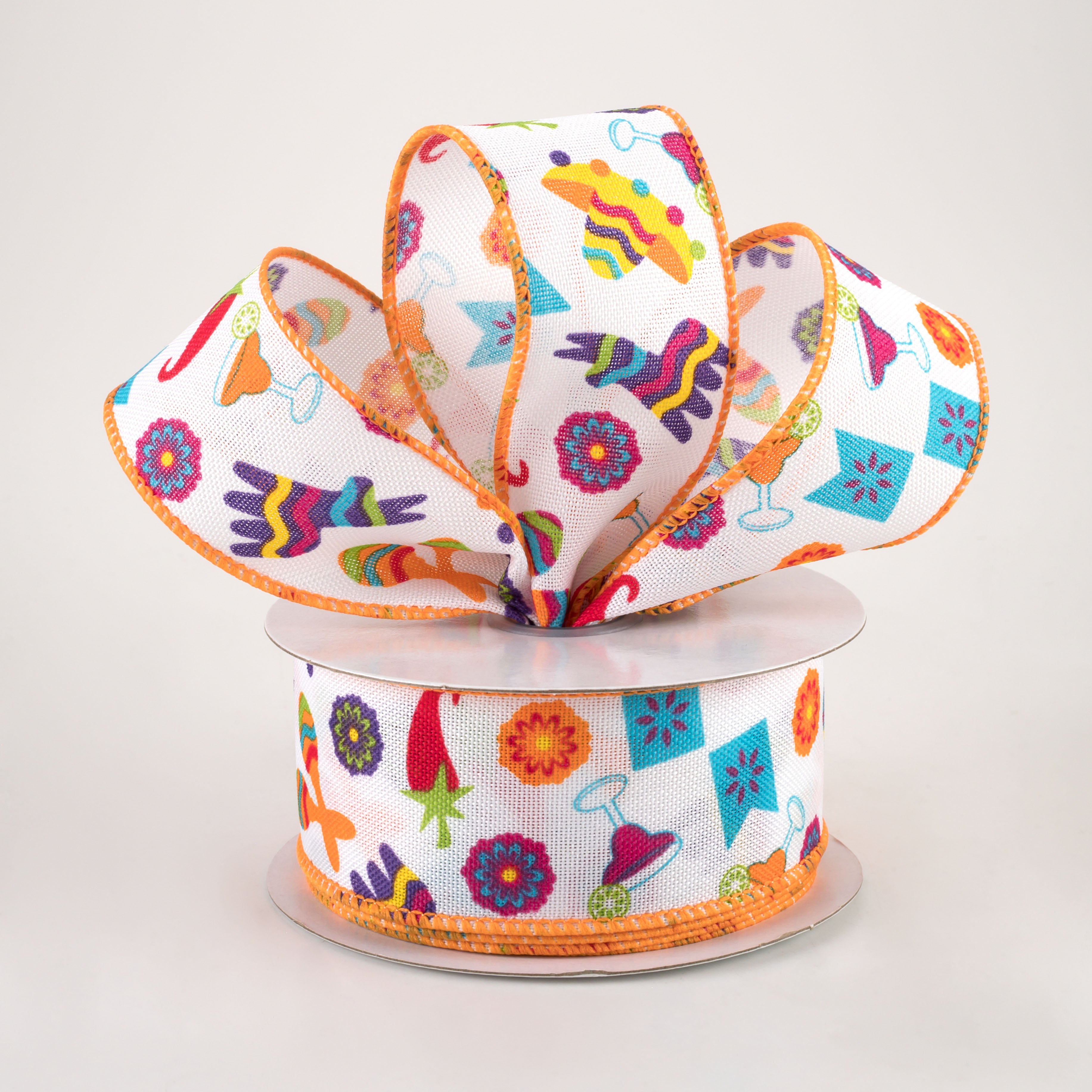 1.5 Fiesta Sombrero Hat with Maracas and 10 Yards Donkey Ribbon - Mexican Party Supplies for Cinco de Mayo, Birthday & Theme Parties