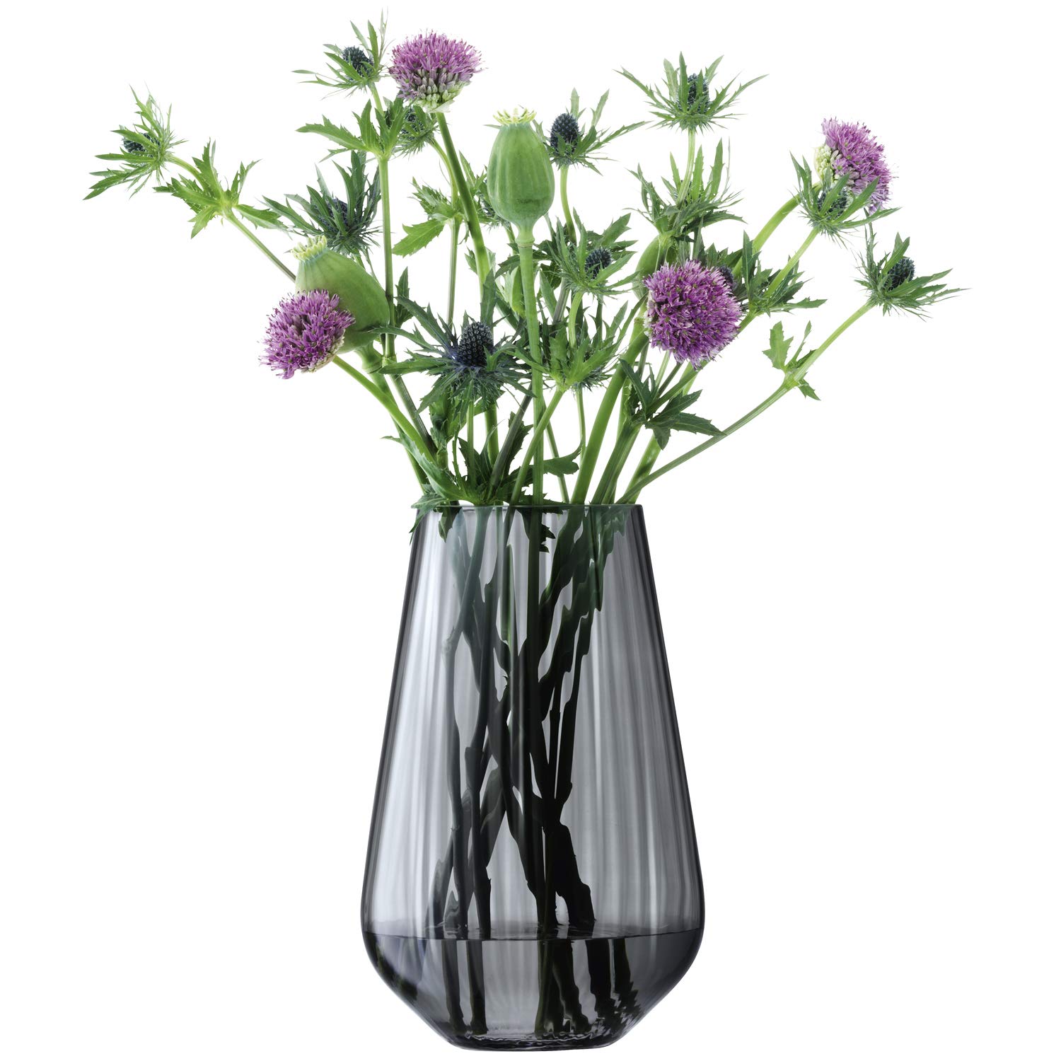Elegant Zinc Vase 11 Inches Tall - Sheer Zinc Metal Flower Vase for Home Decor, Wedding Centerpieces & Tabletop Arrangements