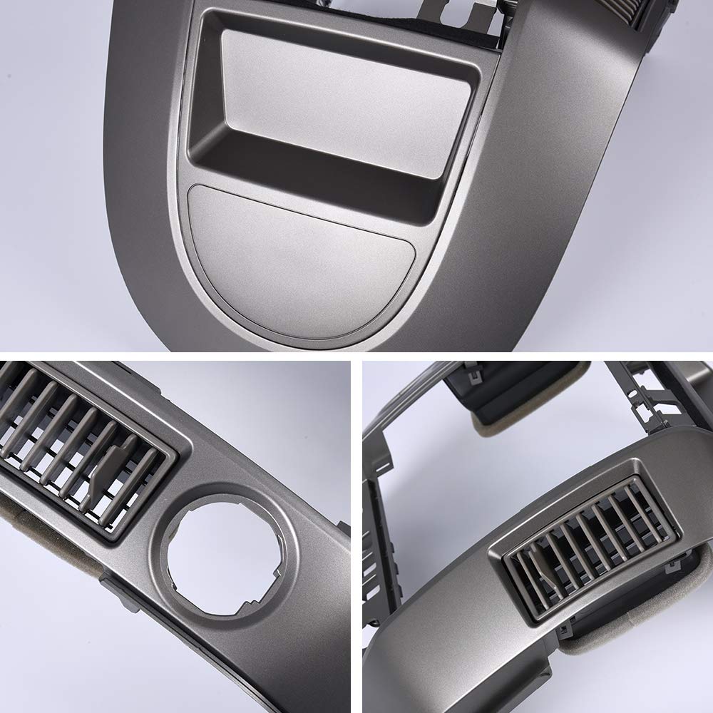 2004-2006 Nissan Titan Armada SE & XE Center Dash Radio AC Bezel 682578S800 - Gray Replacement Part for Car Interior Upgrade | Perfect for DIY Auto Repair & Vehicle Restoration Projects