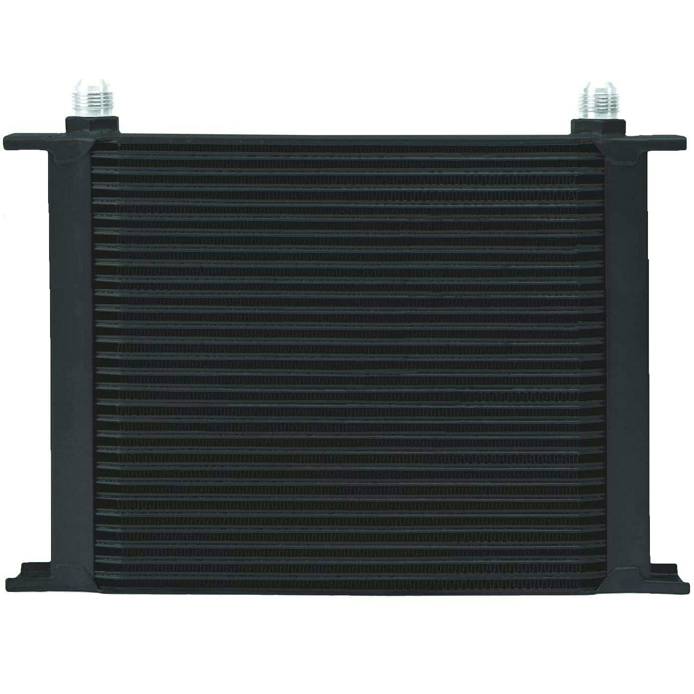 30 Row Transmission Oil Cooler Fan Kit with 6AN In-Line Fittings & 180°F Thermostat Temperature Switch - Perfect for High-Performance Vehicles, Racing, and Heavy-Duty Towing Applications