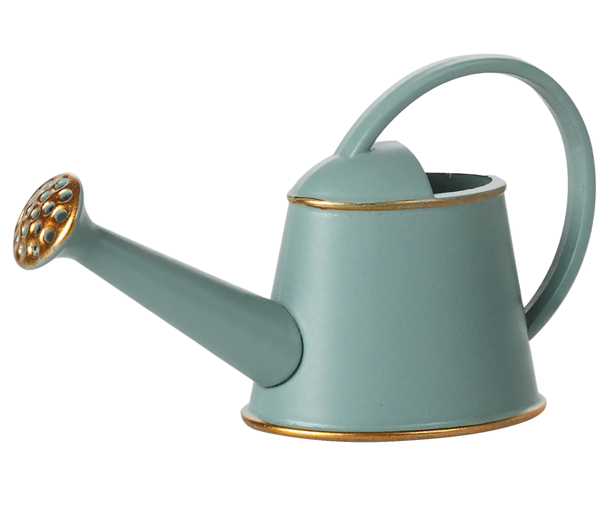 Maileg Light Blue Watering Can - Miniature Gardening Toy for Kids, Pretend Play & Outdoor Fun
