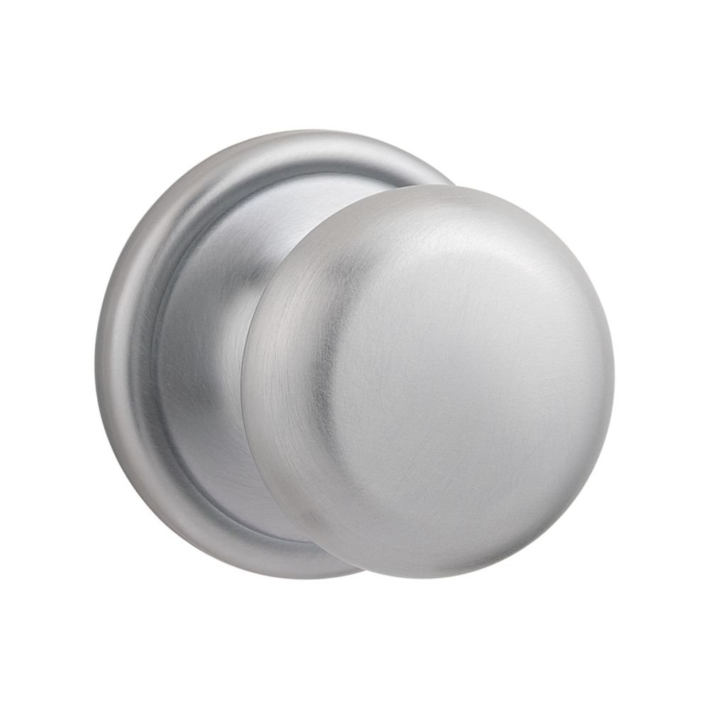 Kwikset Hancock Hall & Closet Door Knob - Satin Chrome Finish - Durable Interior Door Hardware for Bedroom, Bathroom & Closet Doors