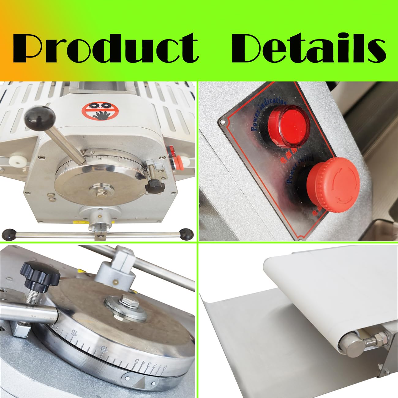 Commercial Dough Sheeter Machine - Reversible Roller Dough Press for Danish Pastry, Bread, Egg Tarts & Pizza - 70.9