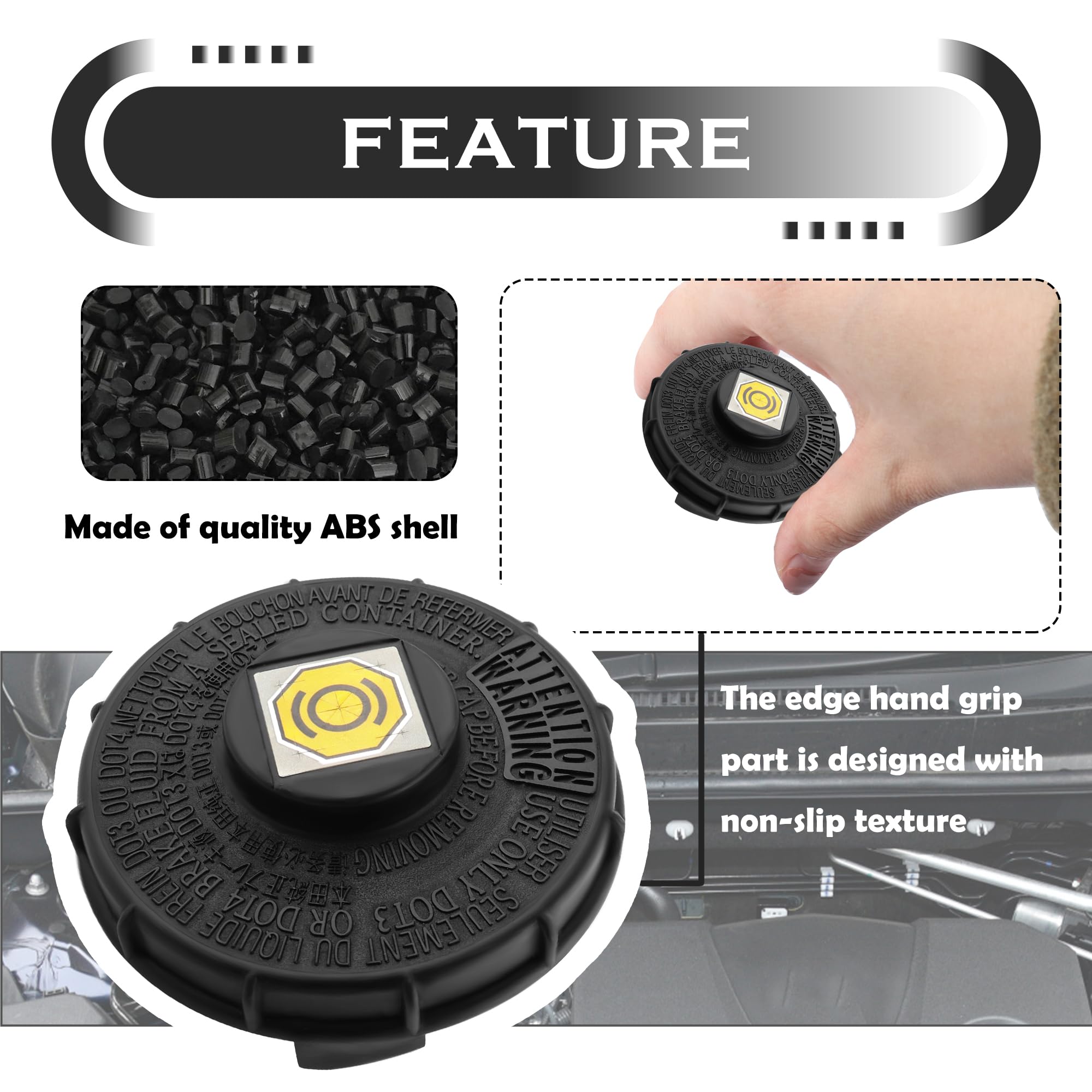 **Honda Fit EV Accord Hybrid S2000 Brake Master Cylinder Cap Replacement - OEM# 46662-SLE-J01, 46662-SDC-A02 - Durable Brake Fluid Reservoir Cap for Enhanced Safety - Perfect for Daily Commuting & Performance Driving**