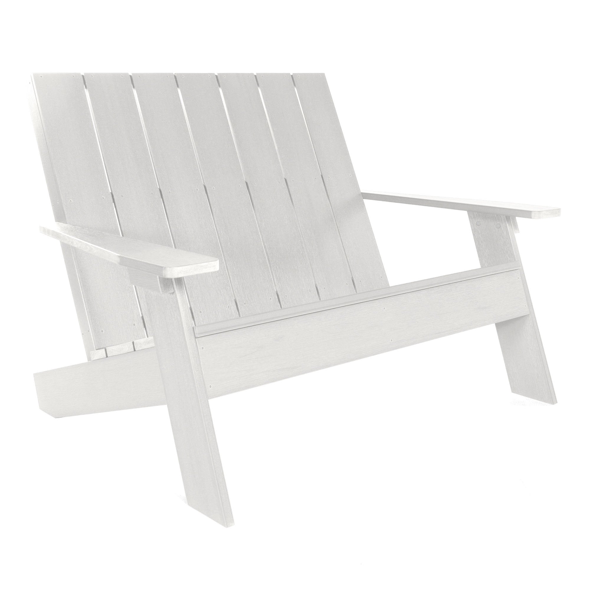 Refurbished Italica Modern Double Wide Adirondack Chair - Outdoor Patio Furniture for Garden, Poolside & Backyard Relaxation
