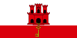 Gibraltar 12x18 Inch Nylon Courtesy Flag - Durable Marine Boat Flag for Yachts, Ships & International Waters Sailing