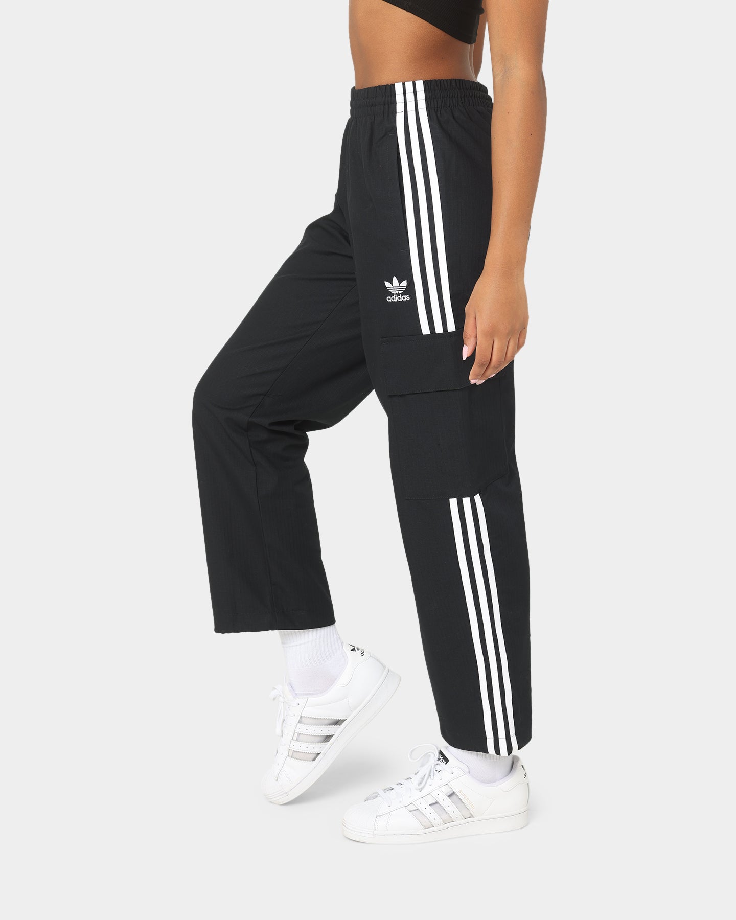 Adidas 3 Stripes Cargo Pants for Men - Black Tactical Military Style Joggers | Comfortable Streetwear & Outdoor Hiking Pants